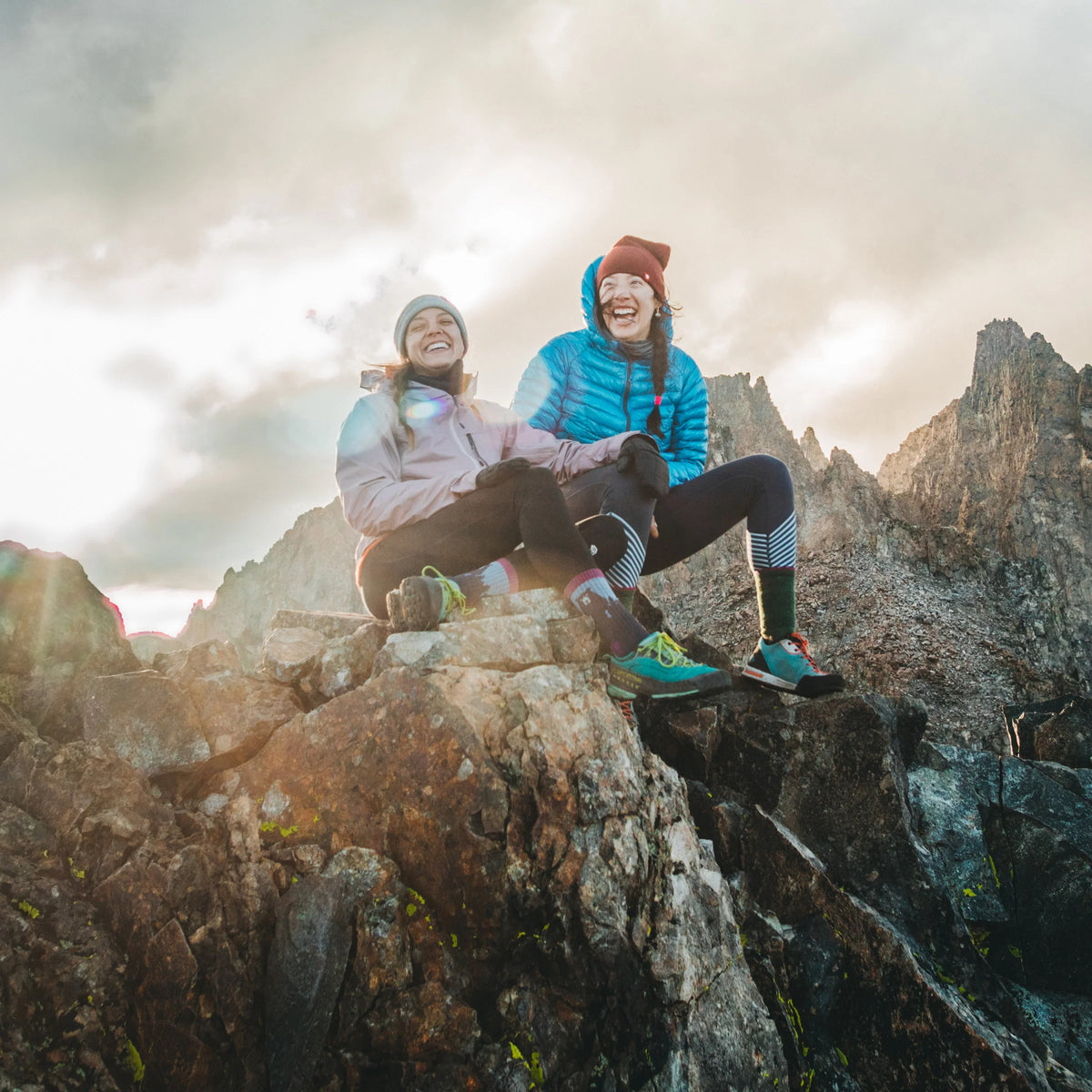 Women's Bear Town Micro Crew Lightweight Hiking Socks