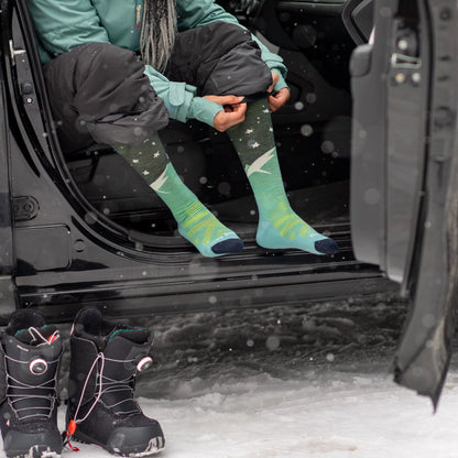 Women's Aurora Over-the-Calf Lightweight Ski & Snowboard Socks
