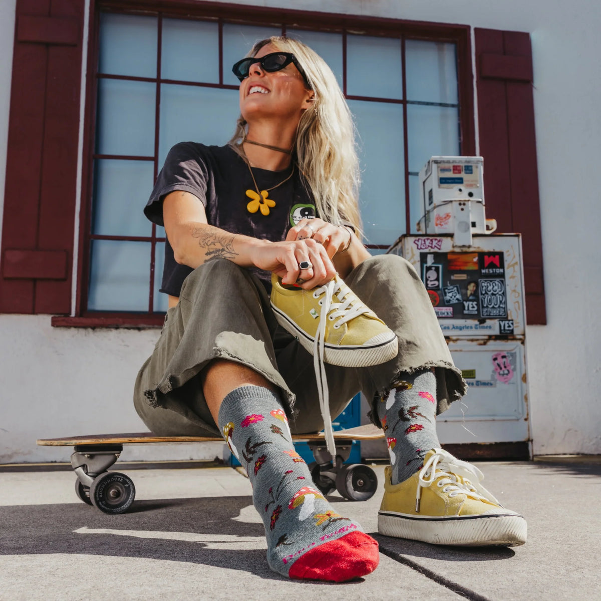 Women's Shroom Bloom Crew Lightweight Lifestyle Socks