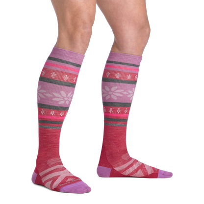Women's Alpine Over-the-Calf Lightweight Ski & Snowboard Socks